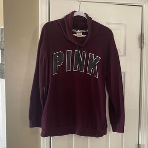 PINK Victoria's Secret Maroon Cowl Neck Sweater